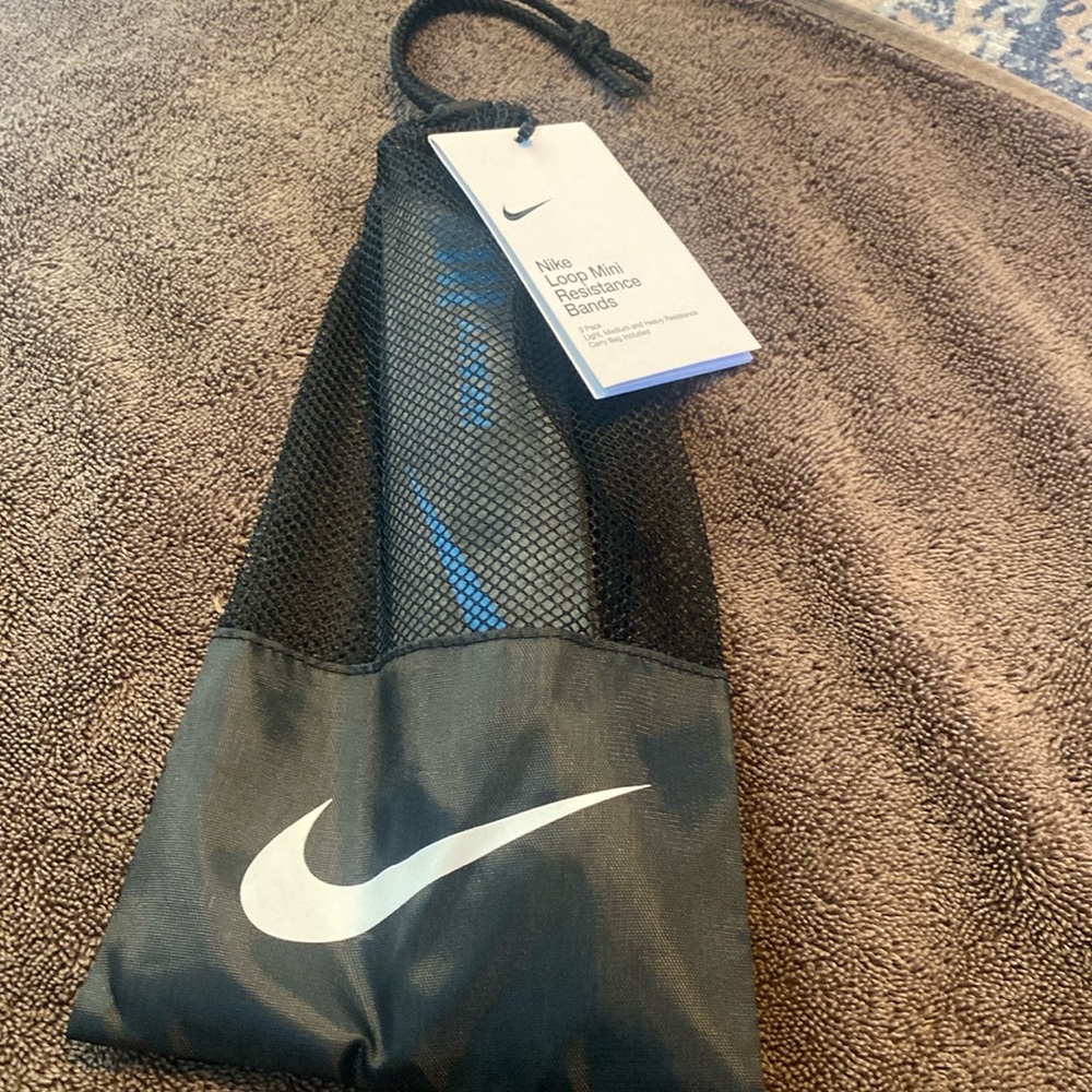 NIKE BRAND LOOP MINI RESISTANCE BANDS, LIGHT, MEDIUM, AND HEAVY